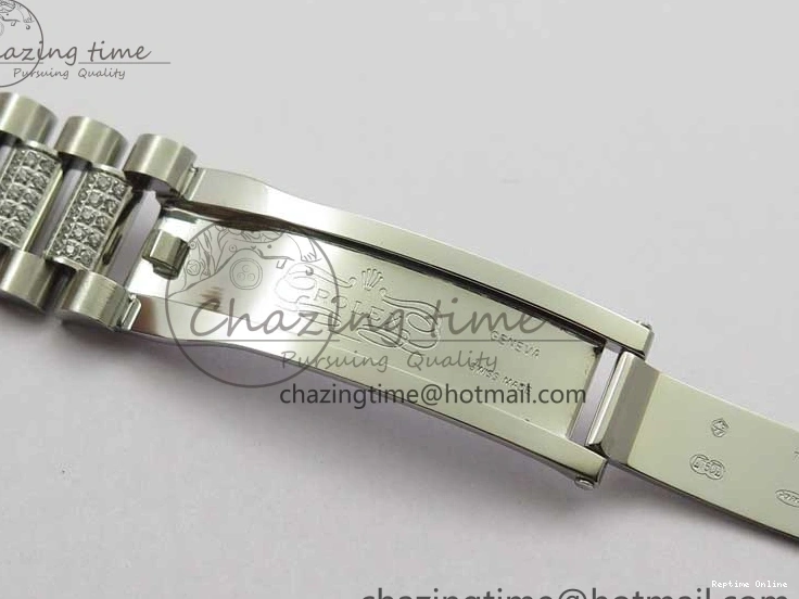 0516 Day-Date 36mm 128239 SS Crystal BP Best Edition White MOP Crystal Marker Dial on SS President Bracelet A MoistureWicking 2682